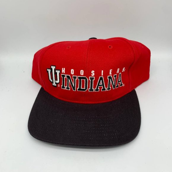 Vintage Indiana Hoosiers Twins Enterprise Hat‎ Strapback Cap Red New Men - Picture 1 of 8